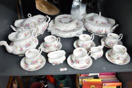 A Royal Albert Colleen pattern bone China tea service, beautifully decorated with foliage on a white