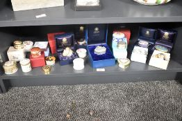 A good selection of Royal Worcester and The Nelson Collection enamel, pewter and ceramic trinket