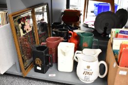 A 1970s Chivas Regal Blended Scotch Whisky advertising mirror, h33cm x w23cm, and a 1970s Coca-