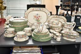 A large selection of Copeland Spode tea/dinner ware in the Chinese Rose pattern, beautifully hand