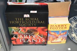 A box of various books, to include a Harry Potter and the Order of the Phoenix, The Modern Garden,