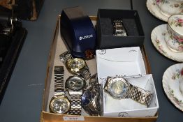 A selection of gent's wrist watches including ESS, Kronen & Sohne, Lorus, Caavel etc