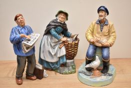 A group of three Royal Doulton bone china figures comprising 'The Parisian' HN 2445, 'The