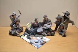 Three Continental Elisa Collection figural studies comprising 'Adventure' number 9198, 'Christmas