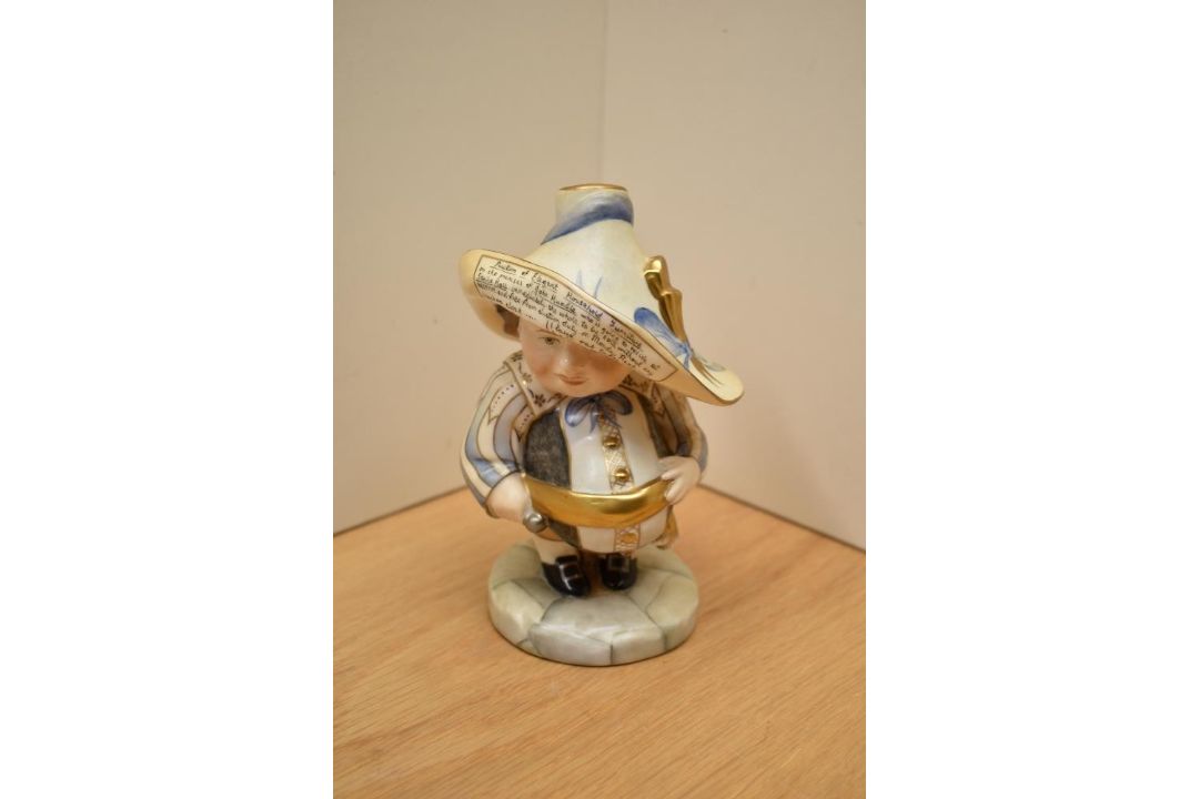 A Royal Crown Derby Millenium mansion house dwarf, marked J Griffiths to underside, measures 16cm - Image 1 of 3