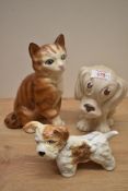 A vintage Sylvac Dog number 1247 sold alongside a Sylvac Terrier number 1122 and a Melba Ware ginger