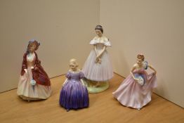 A group of four Royal Doulton bone china figurines comprising 'Invitation' HN 2170, 'Marie' HN