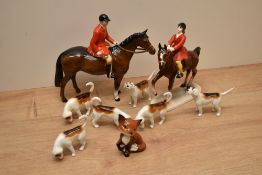 A Beswick Pottery Huntsman number 1501 in brown gloss designed by Arthur Gredington and a