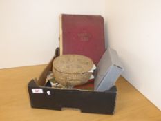 WORLDWIDE COLLECTION OF STAMPS IN VINTAGE TRIUMPH ALBUM ALONG WITH LOOSE AND OTHER EPHEMERA