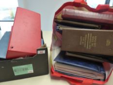 WORLD WIDE STAMP COLLECTIONS IN 10 VOLUMES + BOX OF GENERAL Sorter lot consisting of 10 albums