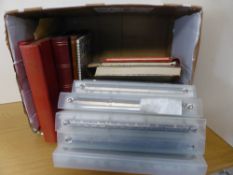 17 GB AND WORLDWIDE STAMP COLLECTIONS IN BOX ALL ERAS, MINT AN USED Hefty box with 17 or so albums/