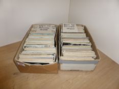 POSTCARDS, 2 BOXES WITH OLD POSTCARDS - MIXED, APPROX 1400 ITEMS Two boxes with around 700 cards