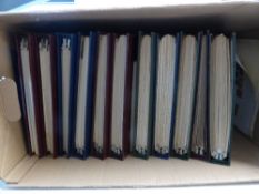 13 WORLD, COMMONWEALTH EUROPEAN COLLECTIONS ALL ERAS, MINT AND USED Hefty box with 13 well filled