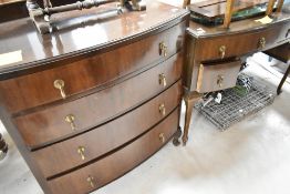 An early to mid 20t Century mahogany dressing table and bedroom chest