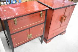 Two painted cabinets in the oriental style