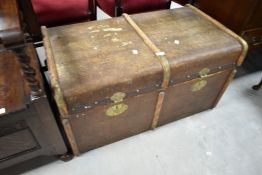 A vintage travel trunk (no catches)