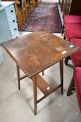 An early 20th Century oak occasional table , approx 46 x 46cm