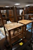 Two 19th Century oak bedroom chairs