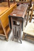 A late 19th or early 20th Century mahogany Sutherland style occasional table, width approx. 60cm