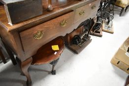 A 19th Century oak dresser base, width approx. 144cm