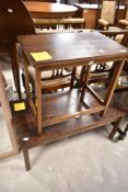 Two modern oak occasional table