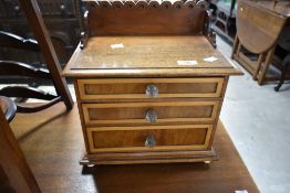 A 19th Century mahogany specimen chest / jewellery drawer , width approx. 33cm, height 33cm