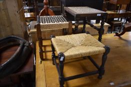 Three assorted stools