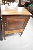An early 20th Century Regency revival style mahogany side cabinet, width approx. 60cm