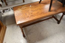 A traditional oak coffee table, approx. 93 x 48cm