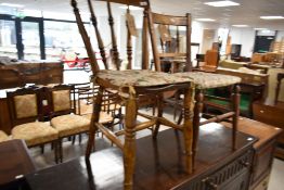 Two 19th Century and later kitchen/bedroom chair
