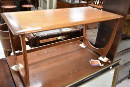 A vintage stylised G plan or similar teak coffee table, approx. 100 x 50cm
