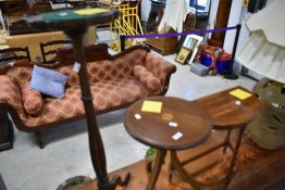 A selection of three assorted occasional tables