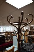 A traditional bentwood hatstand