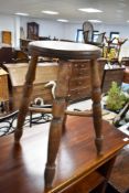 A traditional turned stool, height approx 50cm