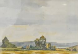 Local Interest* William Dodd (British 1908-1981) watercolour, local landscape with buildings, signed