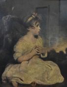 Pair of colour prints in matching gold frames. After Sir Joshua Reynolds (British, 1723-1792) and