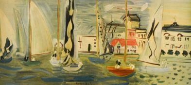 After Raoul Dufy. Two colour prints 'Les Regates 2' and another more abstract version of the same