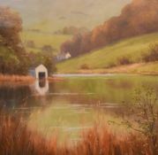*Local Interest - After Jeff Sudders (Contemporary, British), coloured print, 'Rydal Water', framed,