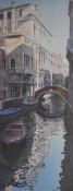 After Michael MacDonagh Wood (b.1952, British), coloured print, 'Villa Casanova', Venice, signed