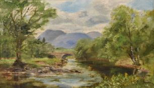 Local interest* Reverend Herbert Crossland (British 19th/20th century) a group of four oil on boards