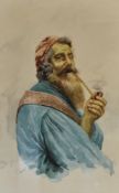 Gianni (20th century Italian school) watercolour, head and upper torso portrait of a bearded