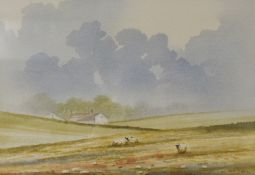 Ian Anthony Gillibrand (British b.1960) watercolours, two rural landscapes with buildings, each