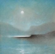 Willie Fulton (Scottish 1945-2022) oil on canvas 'Luskentyre Moon' signed lower right, within a