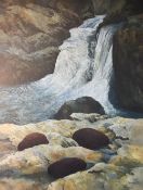 Local interest* Peter Liddle (British b.1940) oil in canvas 'Sleddale Beck No2' signed and dated