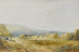 Albert Pollitt (British 1855-1926) watercolour 'Cornfield Nr Abergele' signed and dated 1920 lower