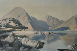Local interest* After William Heaton Cooper (British 1903-1995) colour print 'Clear Evening,