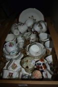 A collection of part tea services including a Colclough 8525 part service having 20 pieces, a