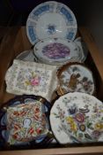 Nine Royal Albert Queen Mothers Favourite Flowers series collectors plates, a Coalport Revelry