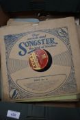 A small selection of vintage shellac records including Mary's Boy Child-Harry Belafonte, The First
