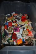 A collection of vintage advertising matchbooks.